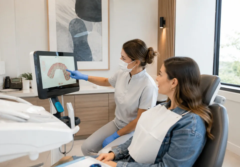 Dental consultation in a modern clinic